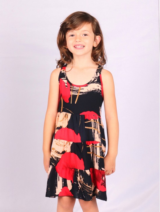 Kids Colorful Super Soft Flounce Fashion Dress (6-10  Yrs) 